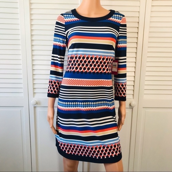 Vince Camuto Dresses & Skirts - New VINCE CAMUTO Multicolor 3/4 Sleeve Dress Size 2